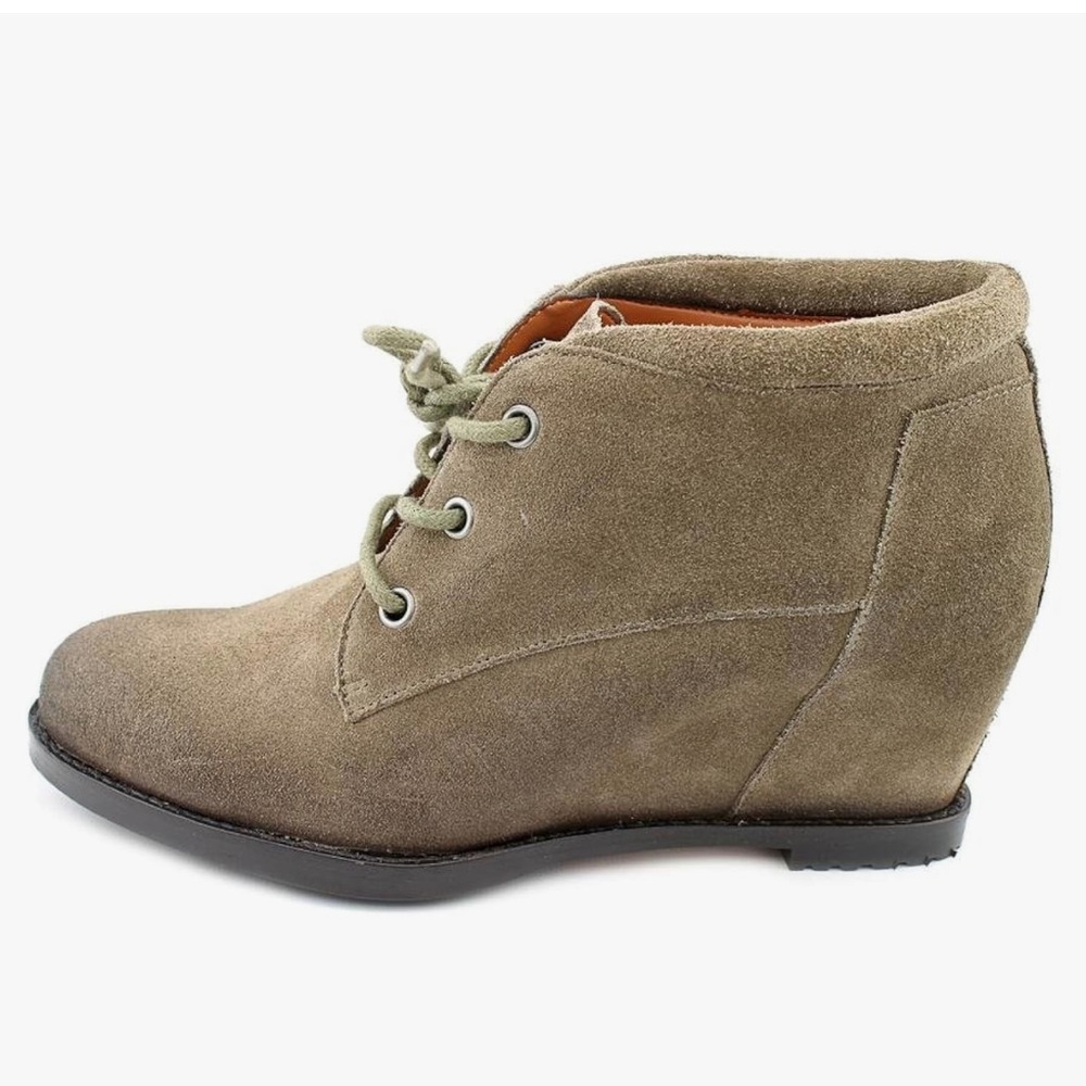 Women's Luxury Rebel Wedge Lace Up Suede Booties